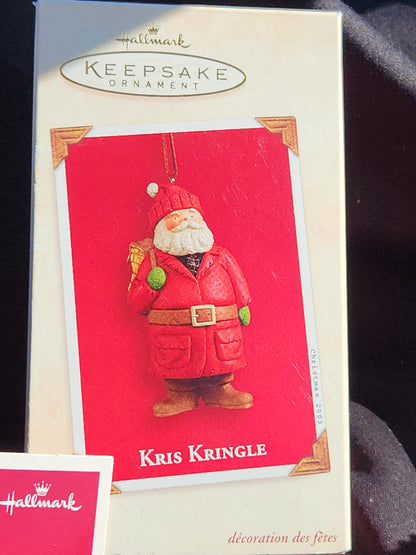 Vintage Hallmark Keepsake Ornanent Kris Kringle backpack 2004
