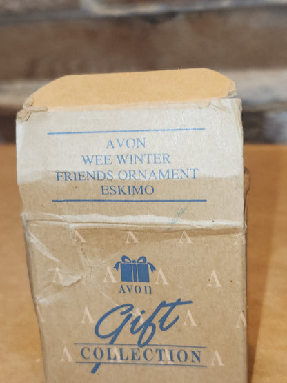 Vintage Avon Wee Winter Friends Display Stand Along With Set Of Four Wee Winter Friends Penguine, Seal, Polar Bear, Eskimo NO BOX ww67