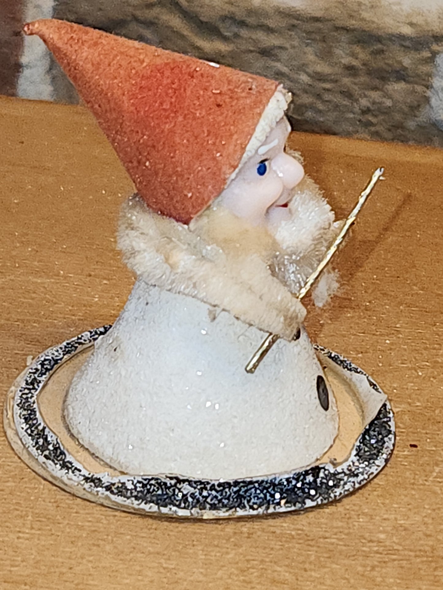 Vintage Elf Band Conductor Chenille Mica Japan MCM 1950s elf1