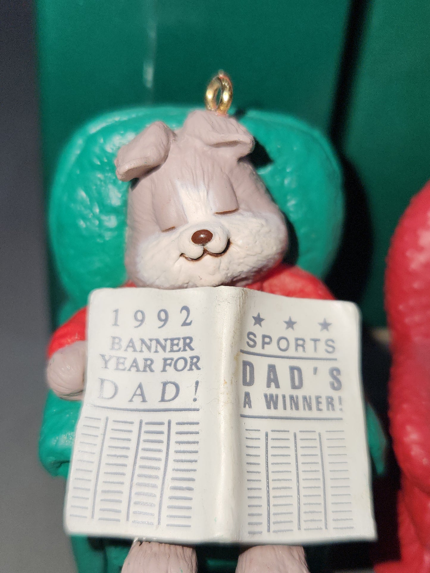 Vintage Hallmark Keepsake Ornament Mom & Dad Rabbit Ornaments 1992 Set of 2