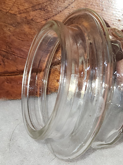 Vintage Anchor Hocking Planters Mr. Peanut Clear Glass Jar With Lid 1980s jr6