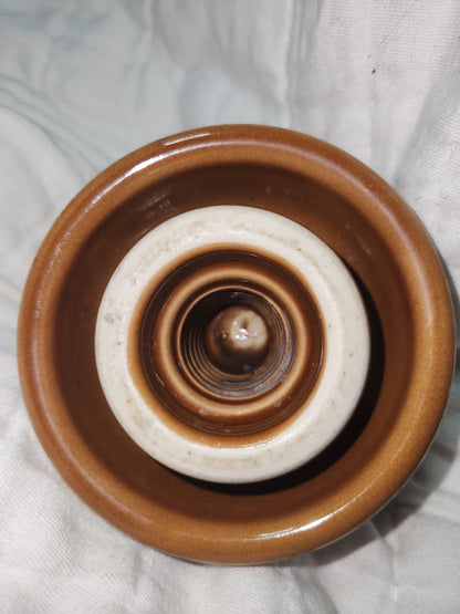 Ohio Brass Company Caramel brown Ceramic Porcelain Glazed Electric Insulator obc1