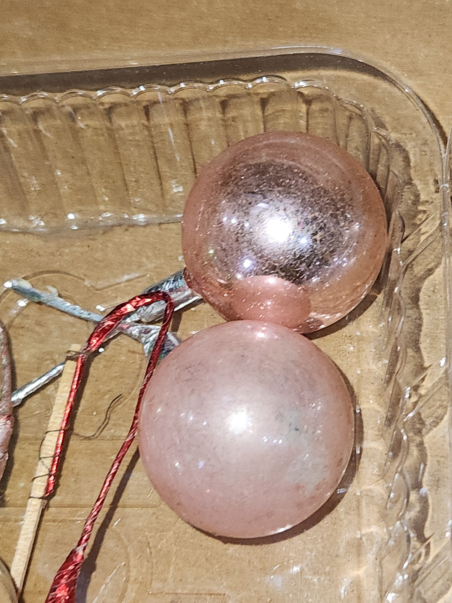 Vintage Mercury Glass Ball Ornament on Picks or Stems Assorted Colors and Sizes 1" to 1 1/2" Set of 19 mg6