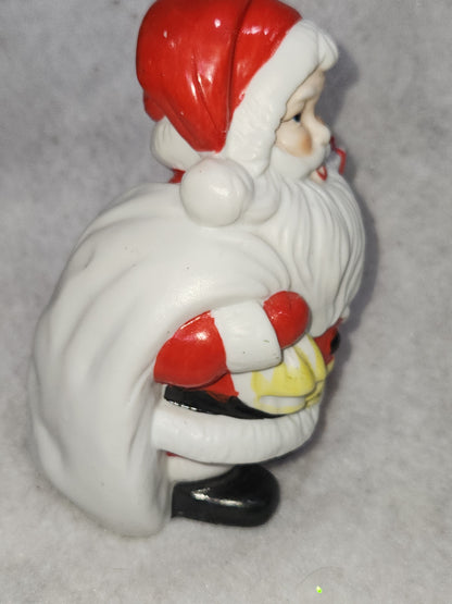 Vintage Enesco Japan Ceramic Santa Claus Coin Bank cb76