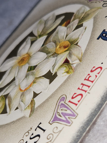 Antique Vintage Embossed Postcard Best Wishes Birthday Wishes Germany John Winsch 1912 pc67