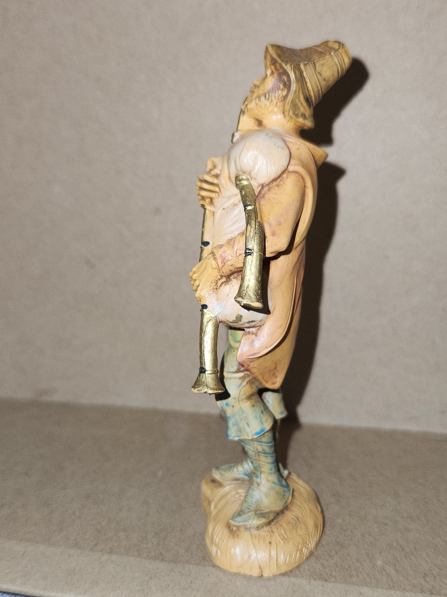 Vintage Fontanini Depose Josiah the bagpiper 5" Nativity Figure Italy Roman fn85