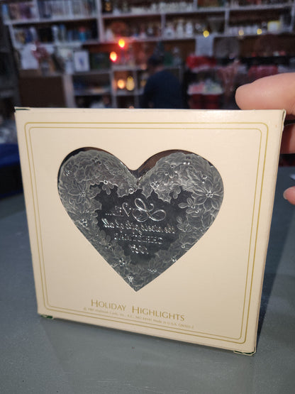 Hallmark Keepsake Ornament The Gift of Love Acrylic Heart 1981
