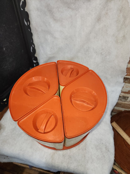 Vintage Sterilite Kitchen wedge Canister Set Flour Sugar Tea Coffee MCM mid-century can12