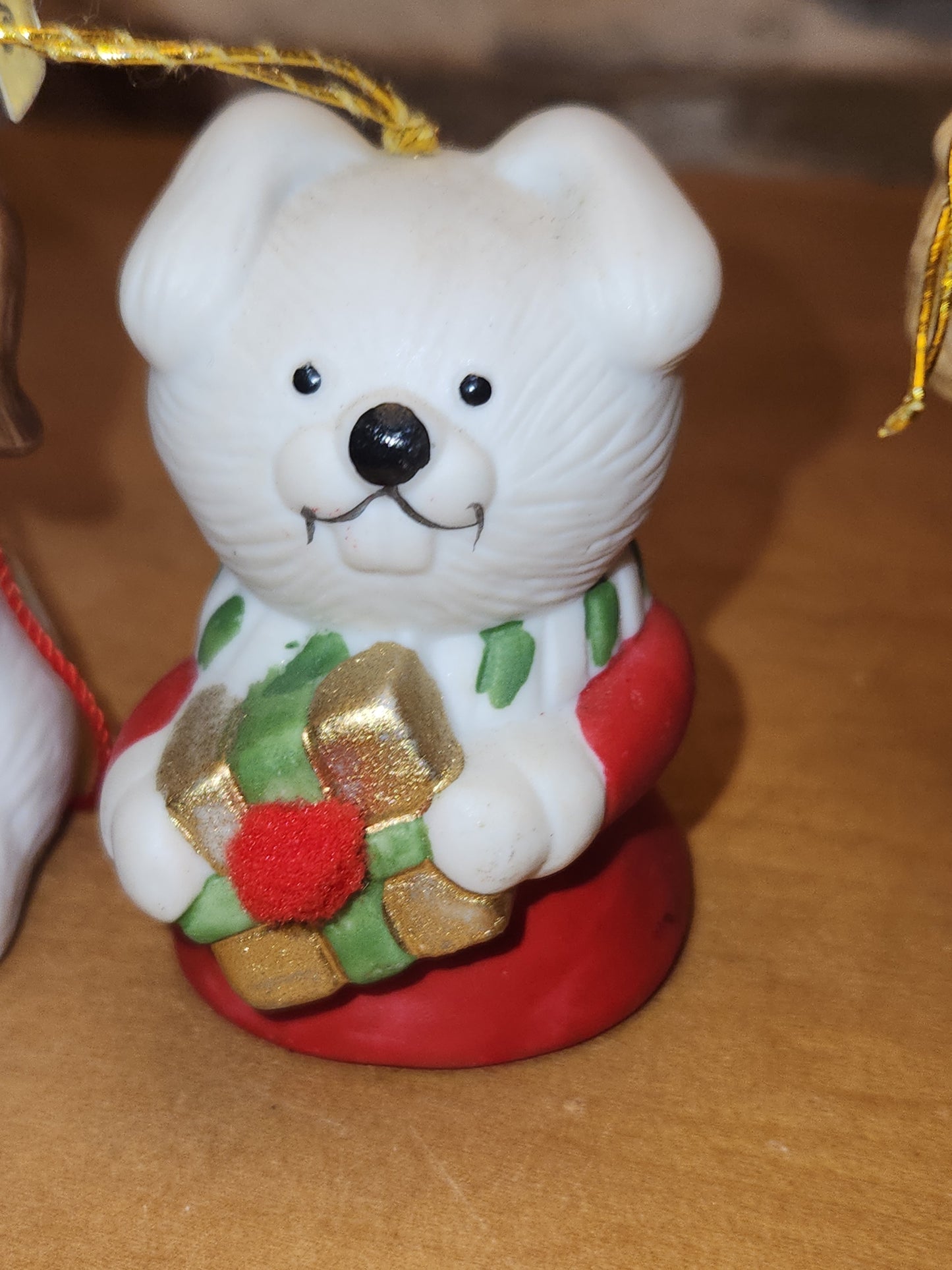 Vintage Jasco L'll Chimmers Ornament Bell Dogs and Angel set of 3