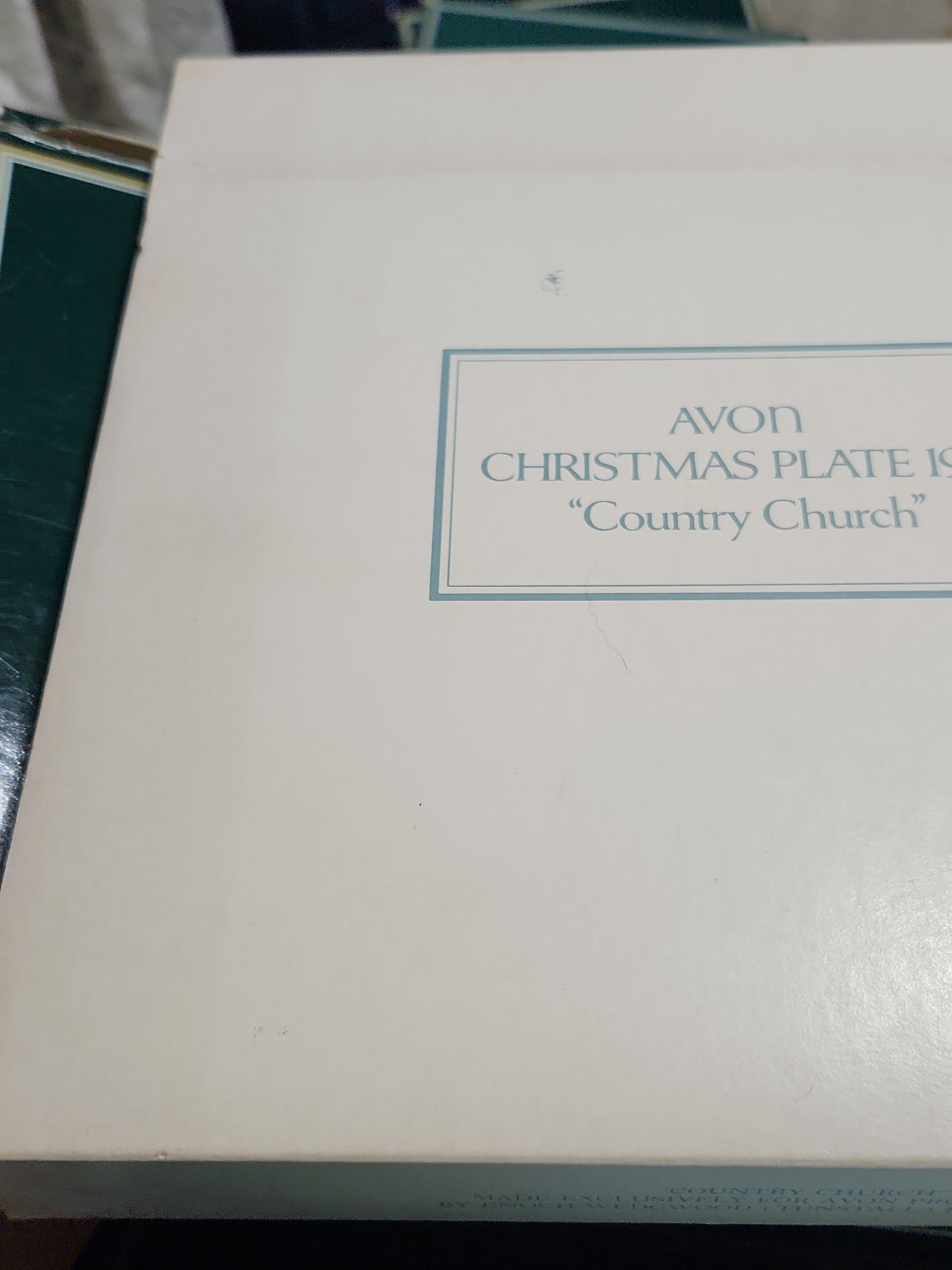 Vintage Avon Christmas 1974 Country Church Plate Original Box. Enoch Wedgewood England