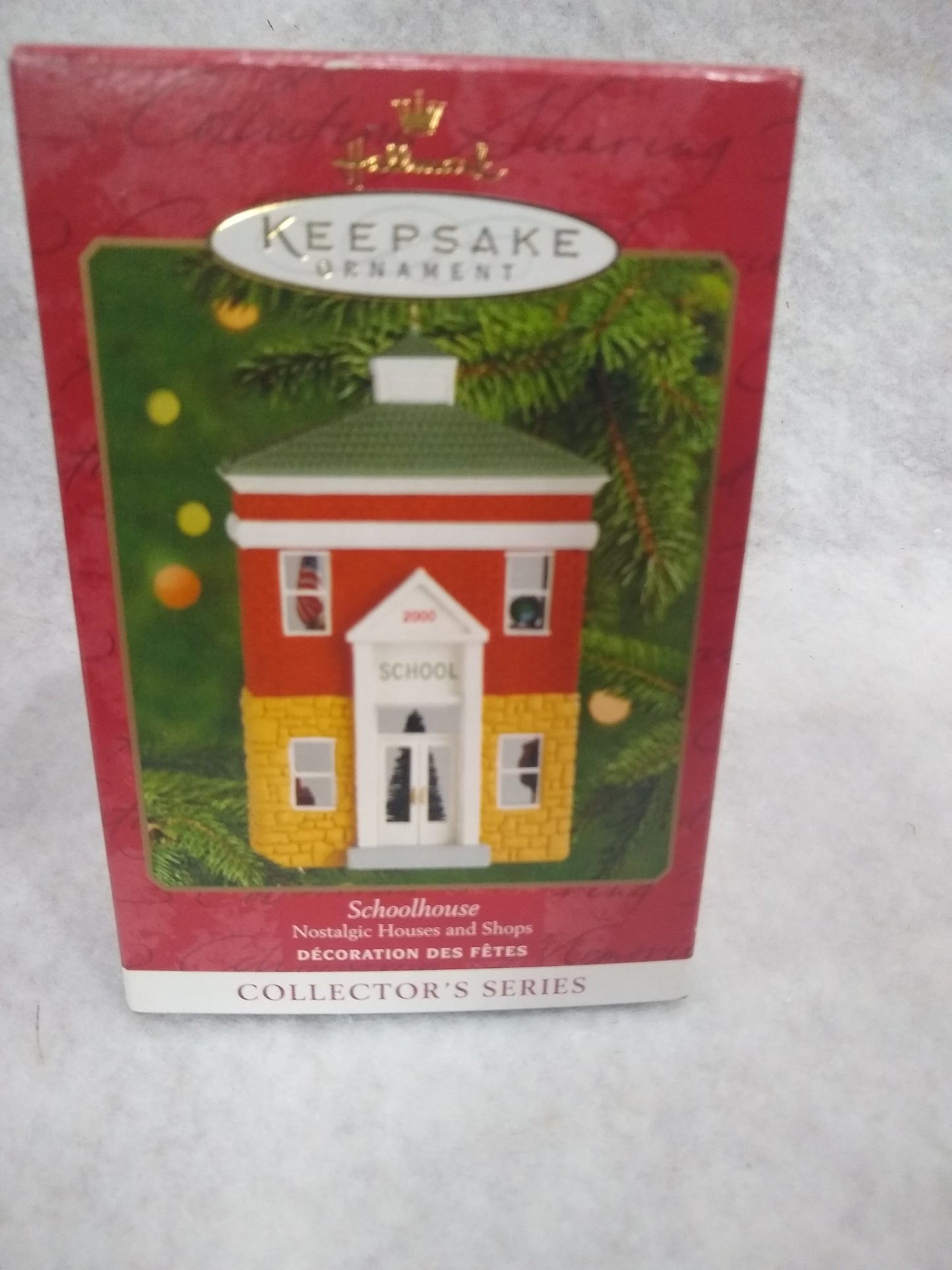Schoolhouse Ornament Hallmark Nostalgic Houses and shops hh2000