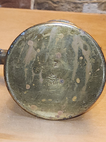 Vintage Antique Turkish Brass Tin Lined Cezve Coffee Pot Black Wooden Handle. Br11