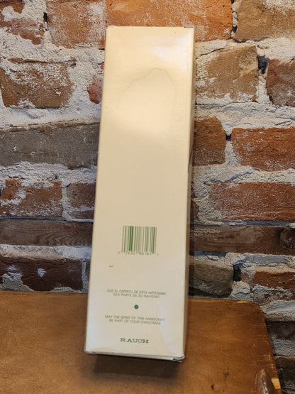 Vintage Rauch Hand Blown Mercury Glass Tree Topper White Gold Glass with Box Box tt11