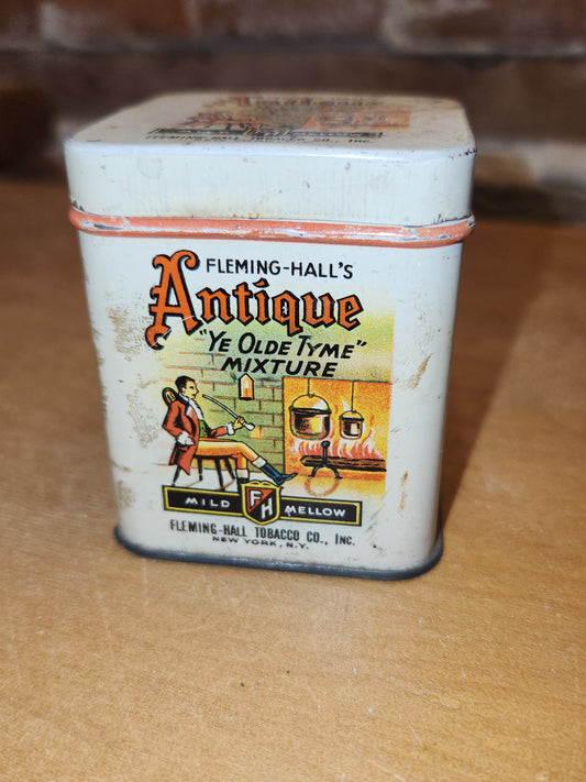 Vintage Antique Ye Olde Tyme Mixture Fleming Hall Tobacco Co N.Y. USA EMPTY NO CONTENTS tin88