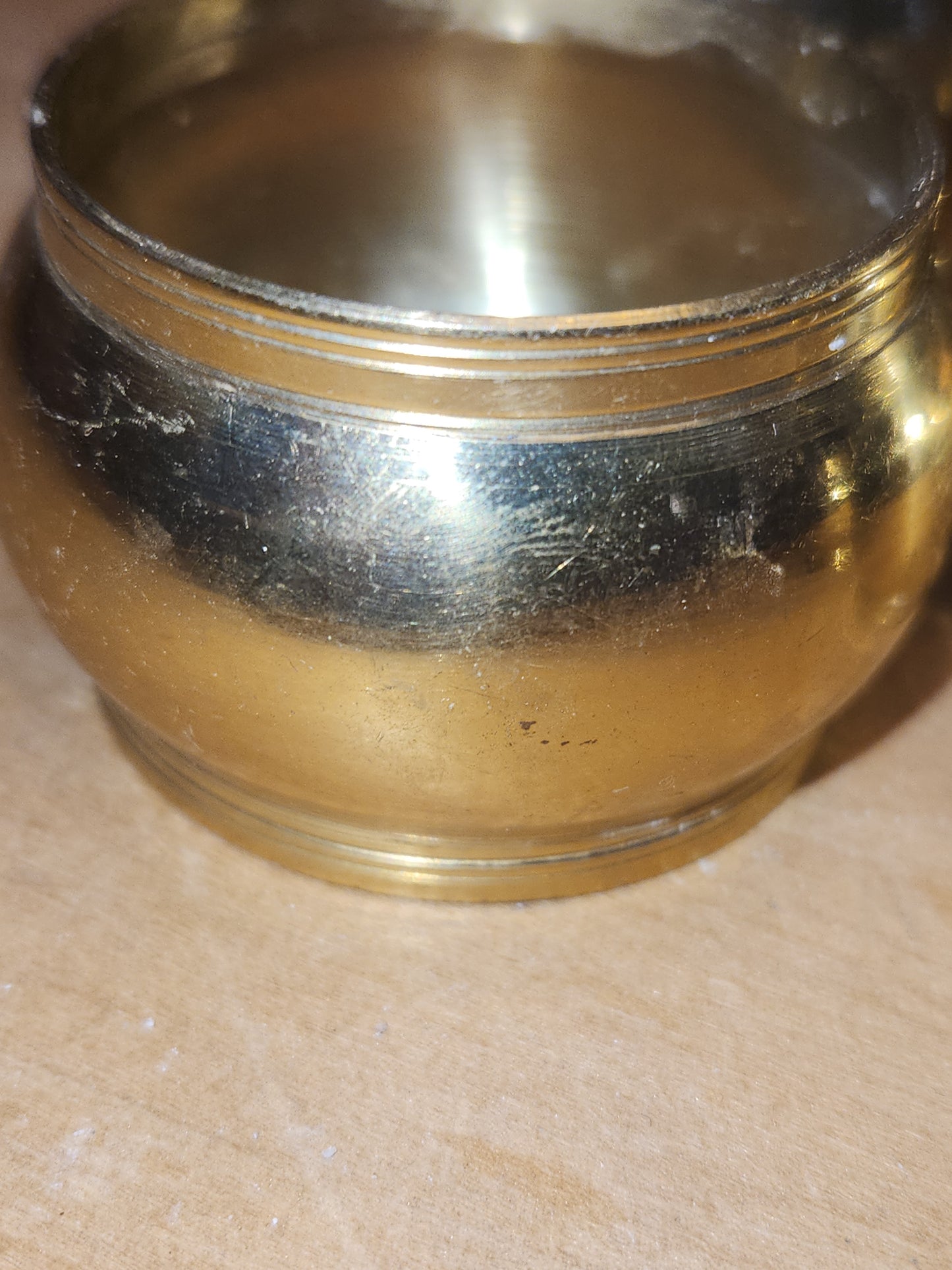 Vintage Brass Napkin Rings Smooth Set of 6 br01