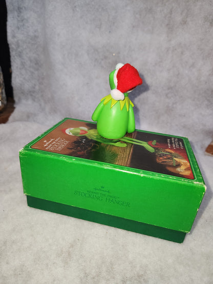 Vintage Hallmark Christmas Stocking Hanger Holder Kermit the Frog 1980 Muppets sh238