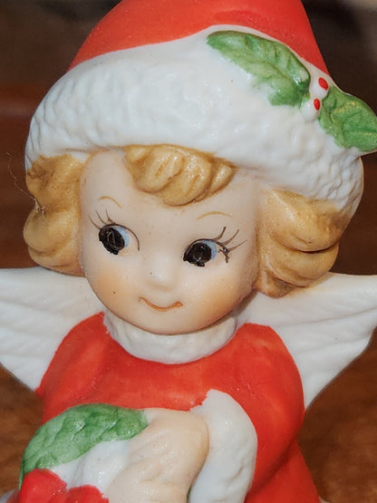 Vintage Lefton set of 2 Angel Bell Figurines