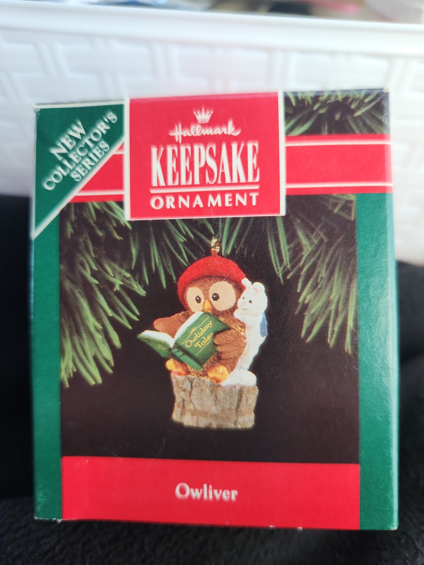 Vintage Hallmark Keepsake Ornament Owliver First in series 1992 miniature