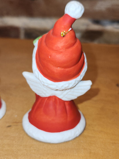 Vintage Lefton Petite Angel Girl Bell Figurines Set of 3. Praying Angel Signed.