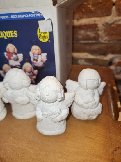 Vintage Accents Unlimited Wee Crafts 21376 Unpainted Angels Christmas Holiday 1995