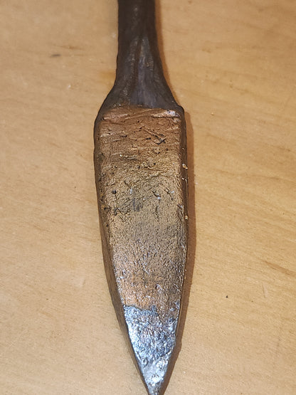 Antique Primitive Blacksmith Soldering Tool with Copper Steel Wood