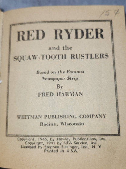 Vintage Big Little Book Better Little Book Red Ryder and the Squaw-Tooth Rustlers