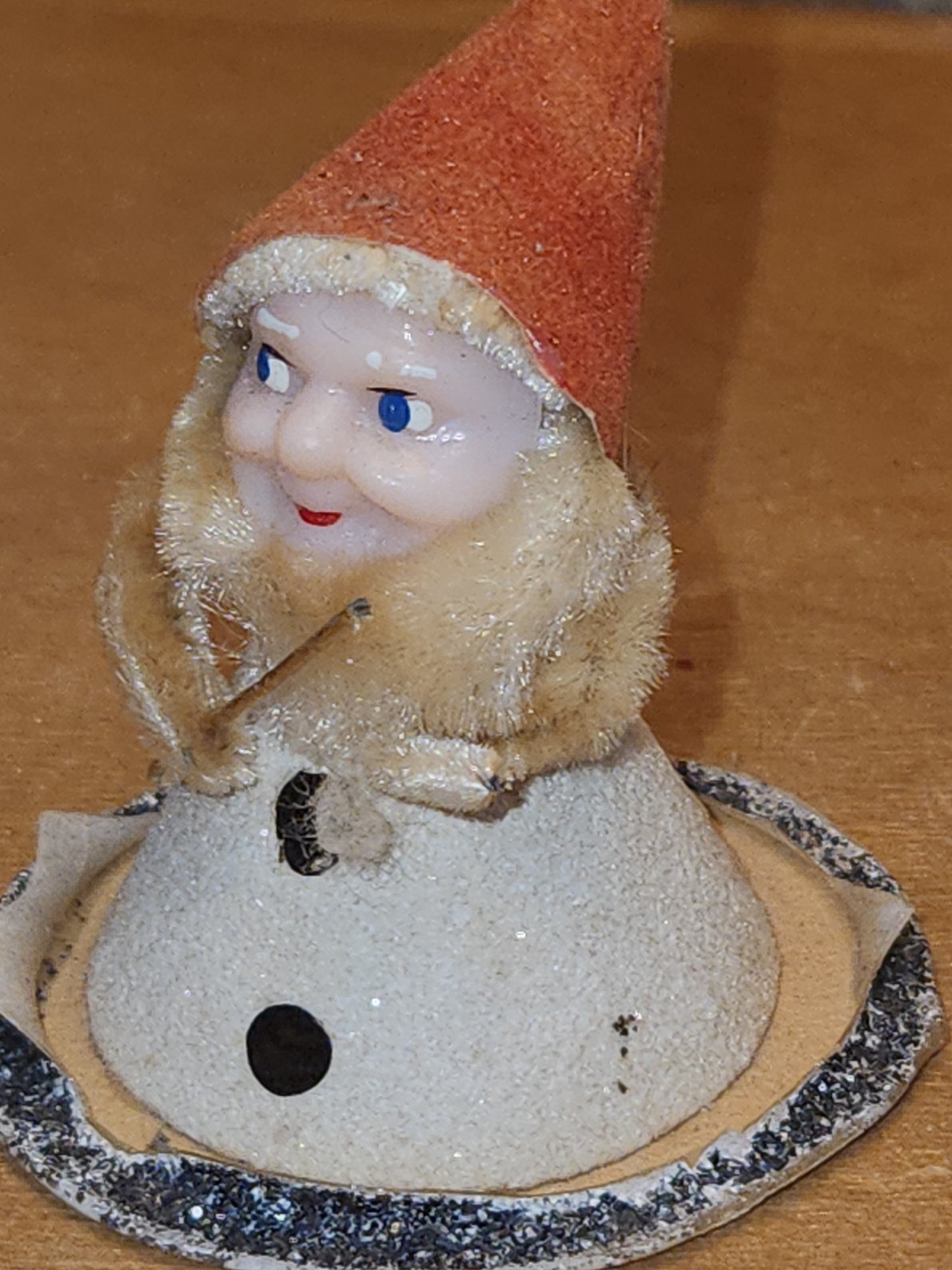 Vintage Elf Band Conductor Chenille Mica Japan MCM 1950s elf1