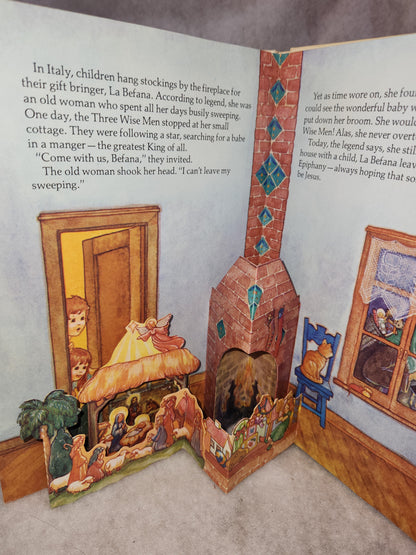 Vintage 1980s First Edition Hallmark POP UP book Christmas in Many Lands by Barbara Bartocci bk12