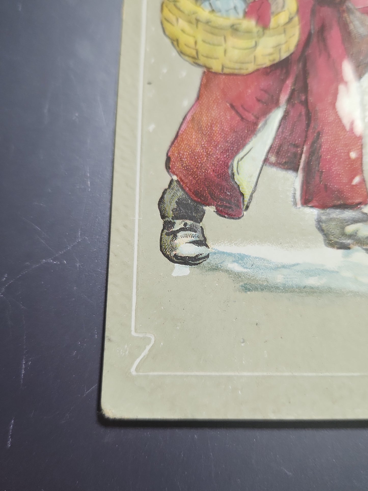 Antique Vintage Postcard A Merry Christmas St. Nicholas Santa Embossed printed in Saxony c1910