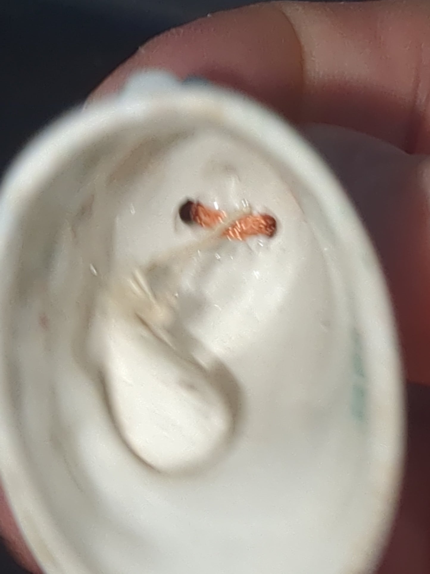 Napco porcelain Tree Shaped Bell Ornament with Season's Greetings. Japan bell2