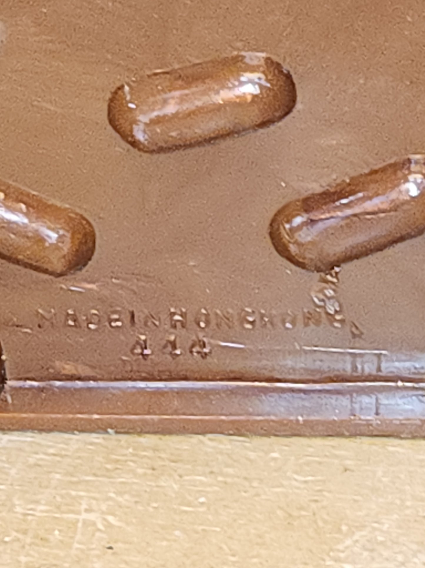 Vintage Plastic Celluloid Triangle Nativity Made in Hong Kong Mica n19