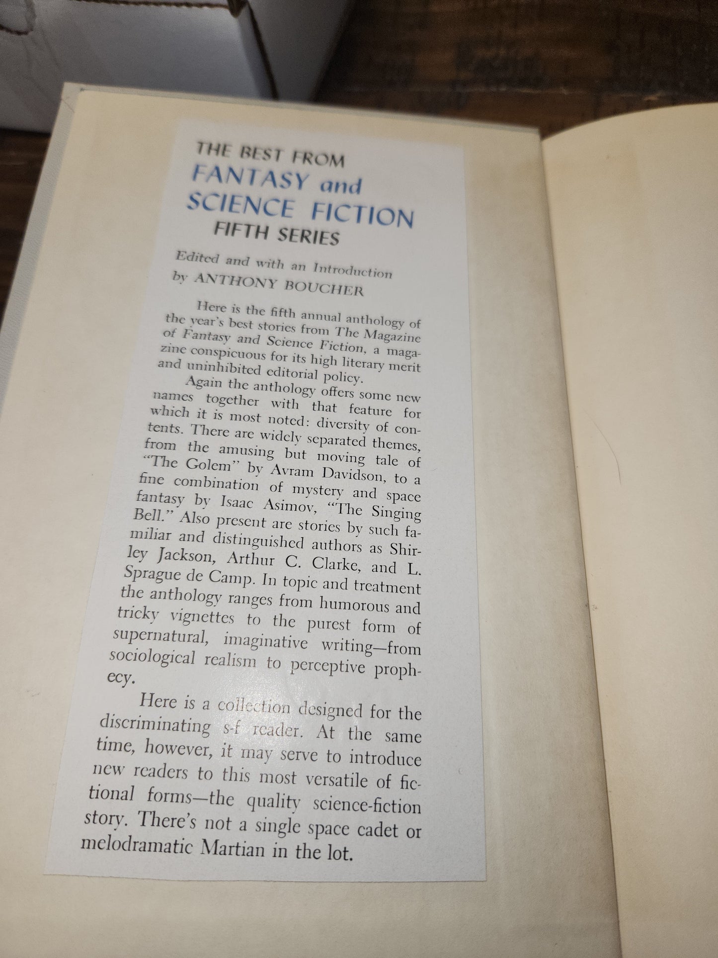 Vintage The Best From Fantasy And Science Fiction Lot of 9 Books 3rd, 4th, 5th, 10th, 11th, 12th, 14th, 19th and A Decade of Fantasy & Science Fiction 1960s and 1970s
