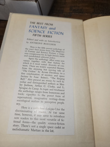 Vintage The Best From Fantasy And Science Fiction Lot of 9 Books 3rd, 4th, 5th, 10th, 11th, 12th, 14th, 19th and A Decade of Fantasy & Science Fiction 1960s and 1970s
