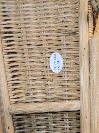 Vintage Bethany Lowe Santa Claus Wearing Wool in a Woven Sleigh With Toys AS IS s90