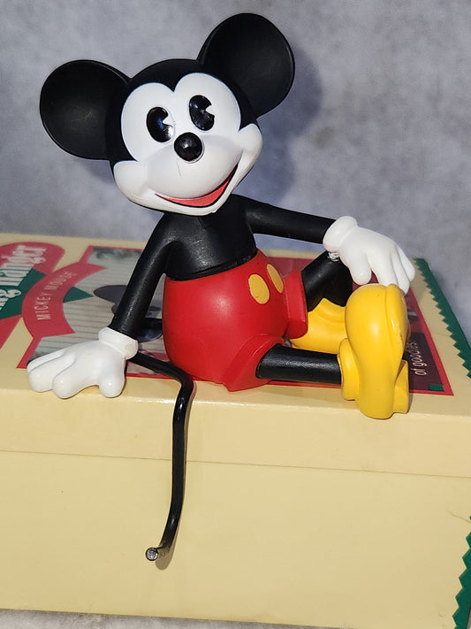 Vintage Hallmark Christmas Stocking Hanger Holder Mickey Mouse sh239