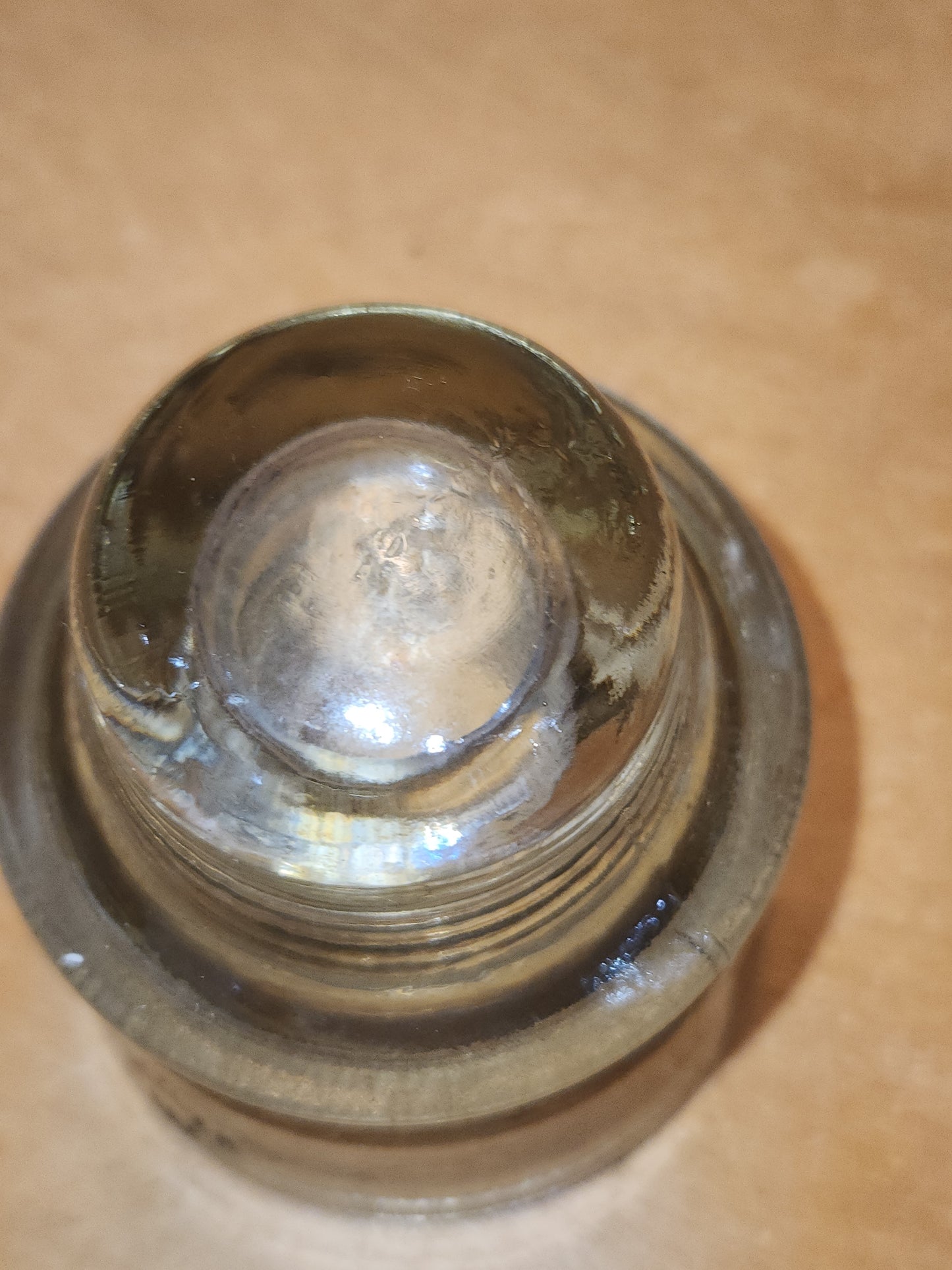 Vintage Whitall Tatum #4 Clear Glass Insulator wh8