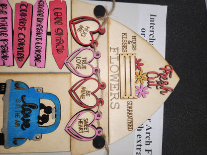 Valentine's day kit for interchangeable arch or rectangle frame. FRAME SOLD SEPARATELY