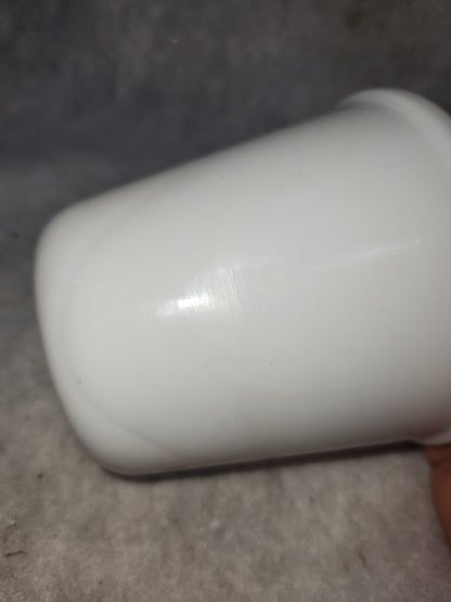 Vintage Egg Beater Hand Mixer and Small Anchor Hocking Milkglass Bowl mg901