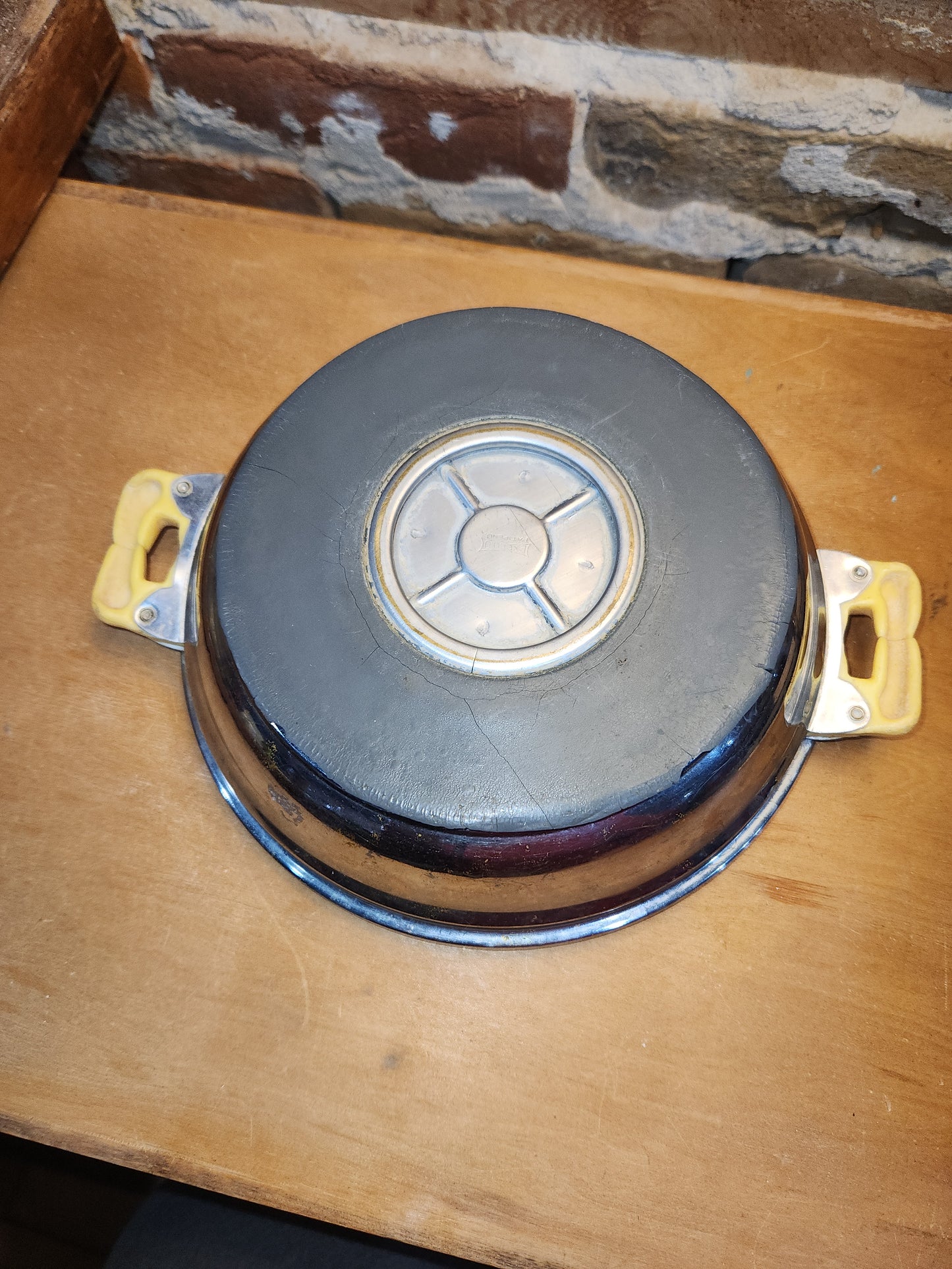 Vintage Excello Baby Food Warming Divided Dish pl54