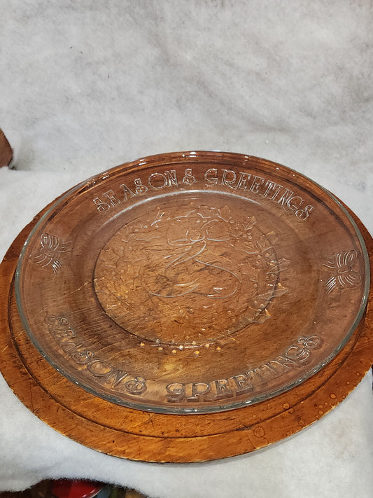 Vintage Anchor Hocking Wreath Platter Design ah7