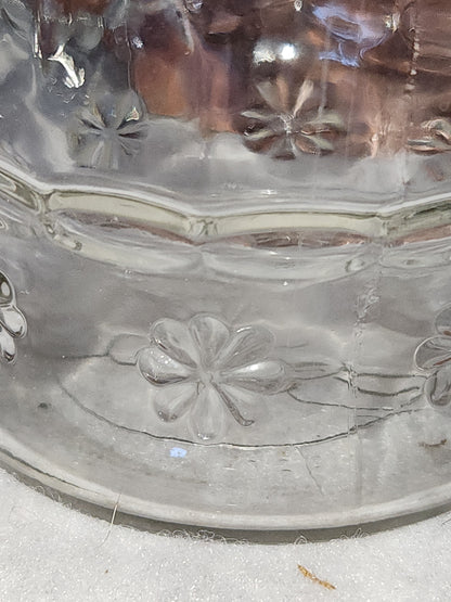 Vintage Anchor Hocking Planters Mr. Peanut Clear Glass Jar With Lid 1980s jr6