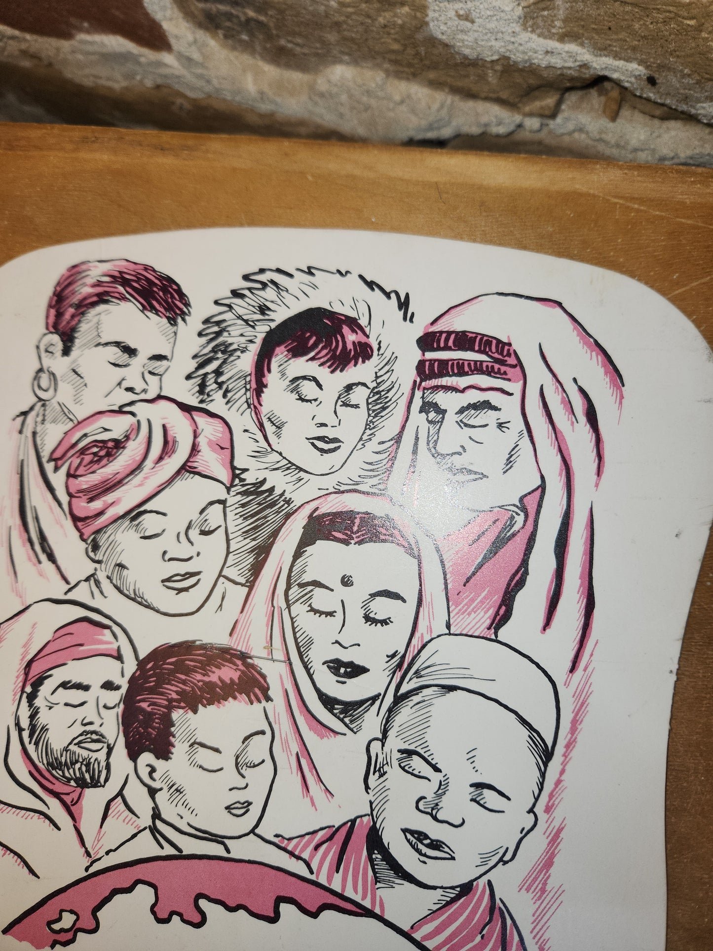 Vintage Advertising Hand Fan & Envelope Bringing Christ To The Nations Lutheran Hour St Louis 10, MO AS IS af4