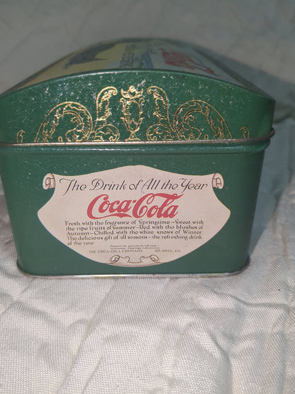 Vintage Collector Coca-Cola Coke Tin with hinged lid 1995 cct5