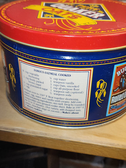 Vintage Quaker Oats Limited Edition 1983 Tin Includes Recipe Card NO CONTENTS ti30