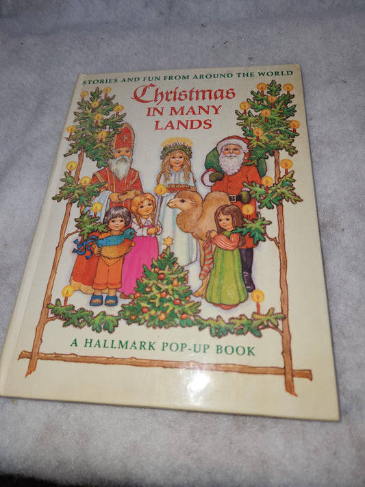 Vintage 1980s First Edition Hallmark POP UP book Christmas in Many Lands by Barbara Bartocci bk12