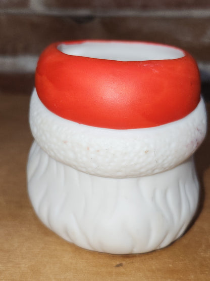 Vintage Hallmark Cards Ambassador Santa Claus Head Candle Holder Ceramic sa5