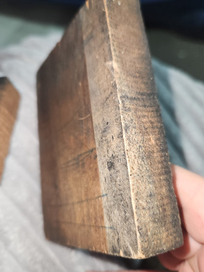 Vintage Wood Metal Newspaper Print Block Printer's Press Easter Lily 2 Blocks pb2e