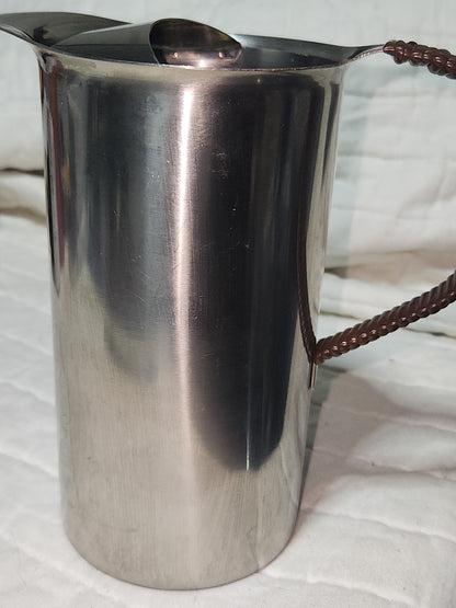 Vintage Stainless Steel Water Pitcher made in Denmark 18-8 ss633