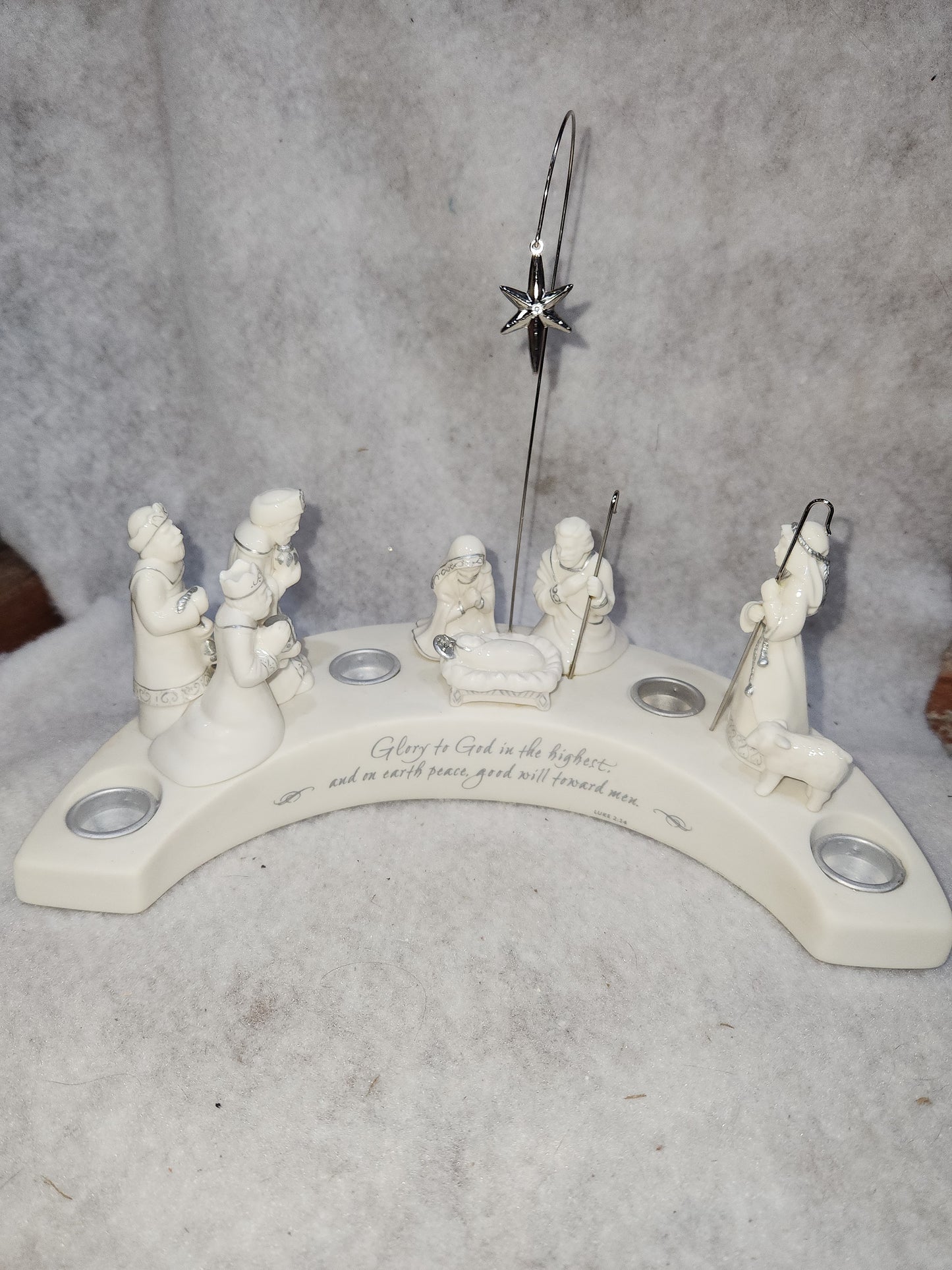 Vintage Hallmark Keepsake O Come, Emmanuel Nativity Advent Candle Holder has box 2004