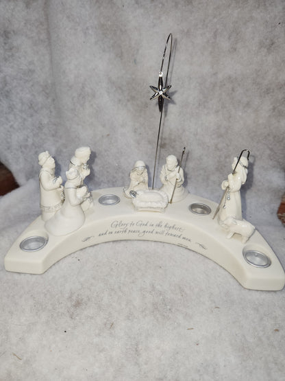 Vintage Hallmark Keepsake O Come, Emmanuel Nativity Advent Candle Holder has box 2004